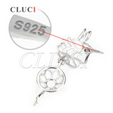 CLUCI fashion women jewelry 925 sterling silver Unicorn cage pendant for making pearls necklace