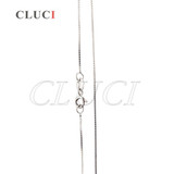 CLUCI 3pcs fashional girls 925 sterling silver box necklace chain to match pendants and pearls