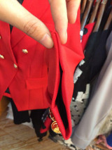 CLUBrand Fashion Slim Red Blazer Women Double Breasted Gold Color Buttons Blazer Brief Suit Jacket Women Blazers and Jackets
