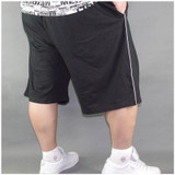 Big Men Size Shorts Men Solid Baggy Loose Elastic Shorts Cotton Casual Plus Size Shorts Extra Large Big Plus Size Black Gray