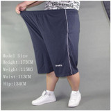 Big Men Size Shorts Men Solid Baggy Loose Elastic Shorts Cotton Casual Plus Size Shorts Extra Large Big Plus Size Black Gray