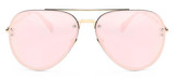 big frame Aviator gold pink Sunglasses Women Australian brand design shades metal mirror sun glasses men 2017 fashion lunettes
