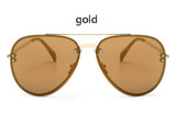 big frame Aviator gold pink Sunglasses Women Australian brand design shades metal mirror sun glasses men 2017 fashion lunettes