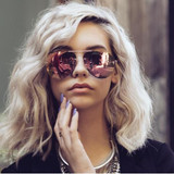 big frame Aviator gold pink Sunglasses Women Australian brand design shades metal mirror sun glasses men 2017 fashion lunettes