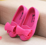 Big Bowtie Solid Colors Girls Flat Shoes Spring Size 21-36 Kids Princess Single Shoes Soft Sole Toddler Baby Girl Shoes