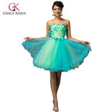 Beadings Cocktail Dresses 2017 luxury Green Summer Sleeveless Cheap robe de Cocktail Mini Party Graduation Gown coctail dress