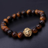 Bead bracelet buddha bracelet pulseiras masculinas natural stone lion bracelet men pulseras hombre bracciali uomo mens bracelets