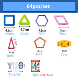 BD 58-252pcs Mini Magnetic Designer Construction Set Model &amp; Building Toy Plastic Magnetic Blocks Educational Toys For Kids Gift