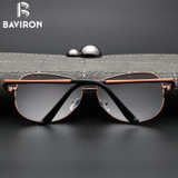 BAVIRON Wrap Aviator Sunglasses Retro Classic Designer Men Sunglasses Aluminum Polarized Sun Glasses Driving UV400 Oculos 1588