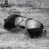 BAVIRON Wrap Aviator Sunglasses Retro Classic Designer Men Sunglasses Aluminum Polarized Sun Glasses Driving UV400 Oculos 1588