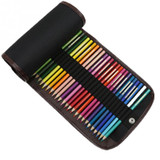 Hot SALE New Package Curtain 48 Holes Pens Bag School Painting Stationery Roll Canvas Pencil Case Home Storage Tools