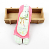 Hot Sale New Bamboo Fibre Women Summer Thin Open Toe Socks Anti Slip Ankle Boat Socks Invisible non-slip Cotton 1pair wholesale