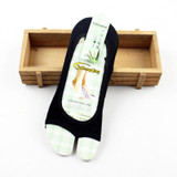 Hot Sale New Bamboo Fibre Women Summer Thin Open Toe Socks Anti Slip Ankle Boat Socks Invisible non-slip Cotton 1pair wholesale
