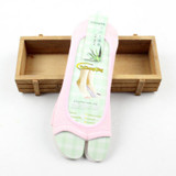 Hot Sale New Bamboo Fibre Women Summer Thin Open Toe Socks Anti Slip Ankle Boat Socks Invisible non-slip Cotton 1pair wholesale