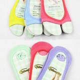 Hot Sale New Bamboo Fibre Women Summer Thin Open Toe Socks Anti Slip Ankle Boat Socks Invisible non-slip Cotton 1pair wholesale