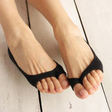 Hot Sale New Bamboo Fibre Women Summer Thin Open Toe Socks Anti Slip Ankle Boat Socks Invisible non-slip Cotton 1pair wholesale