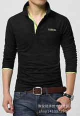Hot Sale New 2017 Fashion Brand Men Polo shirt Solid Color Long-Sleeve Slim Fit Shirt Men Cotton polo Shirts Casual Shirts 19