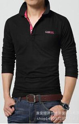 Hot Sale New 2017 Fashion Brand Men Polo shirt Solid Color Long-Sleeve Slim Fit Shirt Men Cotton polo Shirts Casual Shirts 19