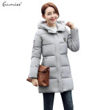 Gamiss New Long Parkas Female Women Winter Coat Thickening Cotton Winter Jacket Womens Outwear Parkas for Women Winter Outwear