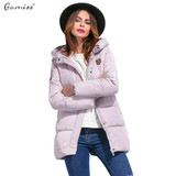 Gamiss New Long Parkas Female Women Winter Coat Thickening Cotton Winter Jacket Womens Outwear Parkas for Women Winter Outwear