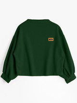 Gamiss Kawaii Harajuku Lantern Sleeve Badge Patched Sweatshirt Women Jumper Autumn 2017 Oversized Hoodies Sweatshirts Femininas