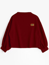 Gamiss Kawaii Harajuku Lantern Sleeve Badge Patched Sweatshirt Women Jumper Autumn 2017 Oversized Hoodies Sweatshirts Femininas