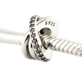 Galaxy Clear CZ Spacer Mirrors Charms Christmas Beads Sterling-Silver-Jewelry Fit Bracelets &amp; Necklaces DIY Wholesale Beads