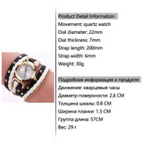 GAIETY Women Fashion Watch Quartz Female Clock PU Leather Crystal Retro Rivet Luxury Gold Ladies Women's Bracelet Watches