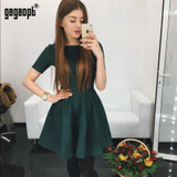 Gagaopt 2017 Spring & Summer Dress Velvet Office Dress 3 Solid Colors Causal Boho Dress Sexy Party Dresses Vestidos Robes