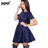 Gagaopt 2017 Spring & Summer Dress Velvet Office Dress 3 Solid Colors Causal Boho Dress Sexy Party Dresses Vestidos Robes