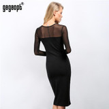 Gagaopt 2017 Sexy Women Dress Evening Perspective V-neck Longsleeve Summer Dress Sheath Party Dress Spring Vestidos Robes Gagaopt 2017 Sexy Women Dress Evening Perspective V-neck Longsleeve Summer Dress Sheath Party Dress Spring Vestidos Robes