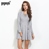 Gagaopt 2017 Jurken Spring Dress Sexy Vintage Dress Fashion Gray Bandage Boho V-neck Princess Party Dresses Vestidos Robes Gagaopt 2017 Jurken Spring Dress Sexy Vintage Dress Fashion Gray Bandage Boho V-neck Princess Party Dresses Vestidos Robes