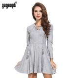Gagaopt 2017 Jurken Spring Dress Sexy Vintage Dress Fashion Gray Bandage Boho V-neck Princess Party Dresses Vestidos Robes Gagaopt 2017 Jurken Spring Dress Sexy Vintage Dress Fashion Gray Bandage Boho V-neck Princess Party Dresses Vestidos Robes