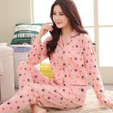 Gadpat Women Autumn Winter Pajamas Soft Comfortable Printing Home Suit Women Cotton Pyjama Sleepwear Plus Size Pajamas Woman