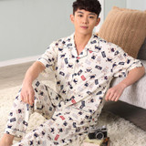 Gadpat 2017 Summer  Mens Cotton Pajamas Set Pajama Pyjamas Set Sleepwear Loungewear M-4xl Plus Size__big And Tall
