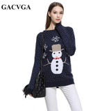 GACVGA Brand Christmas Pullover Sweater Knitted Jumper O-Neck Outwear Women Sweaters And Pullovers Autumn Winter Pull Femme