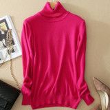 GABERLY Women Soft Cashmere Elastic Sweaters and Pullovers Autumn Winter Sweater Turtleneck Female Wool Knitted Brand Pullover