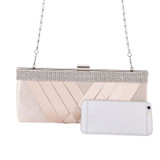 G97 Women Fashion Beige Minaudiere Handbags Women Evening Clutch Bagsn Casual Vintage Women Diamond Handbag Party Bags