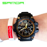 G Style Shock Sanda Waterproof Outdoor Sports Watches Men Quartz Watch Clock Digital Military LED Wrist Watch Relogio Masculino