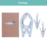 Fypo Folding Foldable Space Saving Cloth Hanger with Clips Plastic Hook Magic Clothes Hanger With Hook Closet Organizer