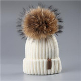 FURTALK Winter hat for Kids Ages 2-7 Knit Beanie winter baby hat for children fur Pom Pom Hats for girls and boys