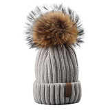 FURTALK Unisex Kids Ages 2-7 Warm Winter Pom Pom Hat for Girls and Boys Chunky Thick Stretchy Knit Beanie Hats