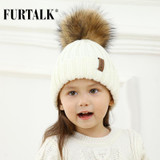 FURTALK Unisex Kids Ages 2-7 Warm Winter Pom Pom Hat for Girls and Boys Chunky Thick Stretchy Knit Beanie Hats