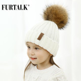 FURTALK Unisex Kids Ages 2-7 Warm Winter Pom Pom Hat for Girls and Boys Chunky Thick Stretchy Knit Beanie Hats