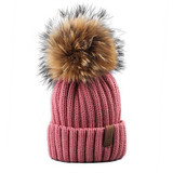 FURTALK Unisex Kids Ages 2-7 Warm Winter Pom Pom Hat for Girls and Boys Chunky Thick Stretchy Knit Beanie Hats