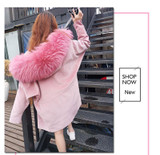 Furlove real fur coat women's raccoon fur hooded coat parkas outwear long detachable lining winter jacket brand style