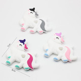 Unicorn Teething Toy Baby Shower Gift Teether Teething Toy Clip on Teether New Baby Gift Gift for New Mom Baby nipple chain