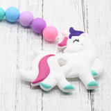 Unicorn Teething Toy Baby Shower Gift Teether Teething Toy Clip on Teether New Baby Gift Gift for New Mom Baby nipple chain