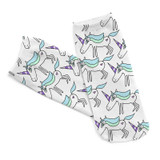 Unicorn Prints Cute Doodle Prints Cotton Socks For Women Spring Summer Funny Socks Lovely Animal White Socks