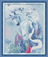 Unicorn in Garden horse Painting Counted Printed on canvas DMC 14CT 11CT Joy Sunday Cross Stitch Needlework Kits Embroidery Sets